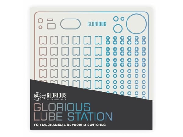 Glorious PC Gaming Race Lube Station, Keyboard switches lube station, Akryl, Sort, Hvit