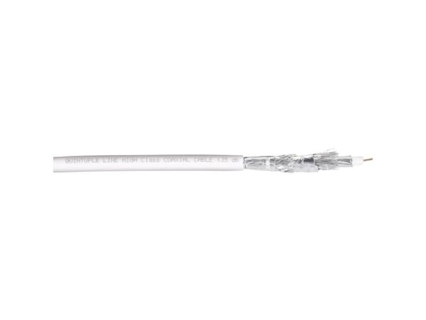 BKL Electronic 0806014/F Koaksiaalikaapeli Ulkohalkaisija: 8,20 mm 75 Ω 135 dB Valkoinen 100 m