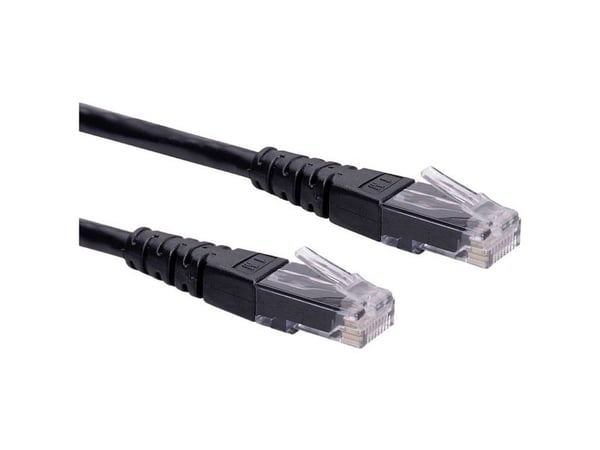 ROLINE 21.15.1555, 3 m, Cat6, U/UTP (UTP), RJ-45, RJ-45, Sort