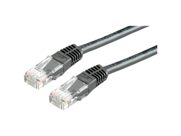 Value UTP Patch Cord Cat.6, musta 0,5 m, Sort, 100 ohm (O), 0,5 mm (0.0197")