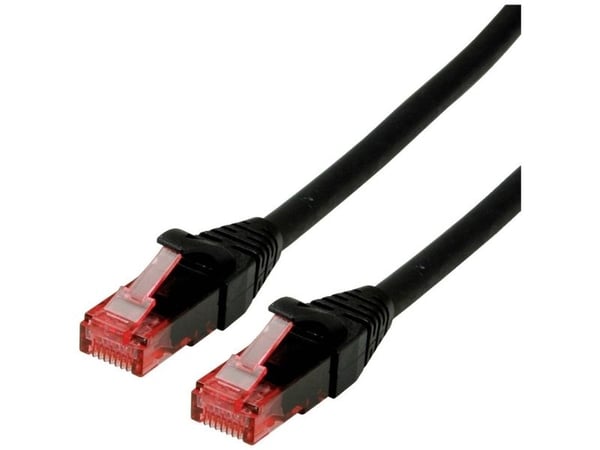 ROLINE 21.15.2553, 3 m, Cat6, U/UTP (UTP), RJ-45, RJ-45, Sort