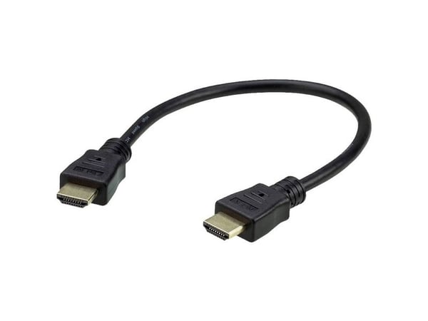 ATEN 2L-7DA3H - Hög hastighet - HDMI-kabel med Ethernet - HDMI hane till HDMI hane - 30 cm - skärmad - svart - stöd för 4K - för ATEN VM5404HA, VM5...