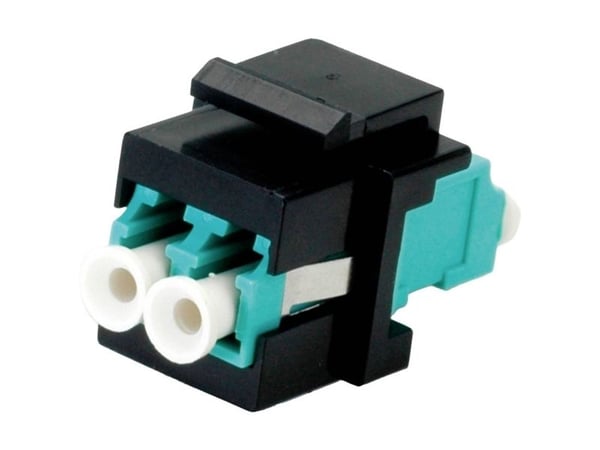 ROLINE Fiber Optic Keystone Jack, LC Duplex, Multimode, OM3