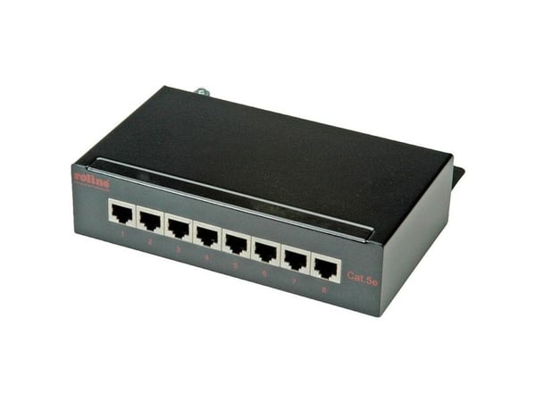 ROLINE 26.11.0310, Cat5e, 1U, Sort, Metall, 14 cm, Aceton