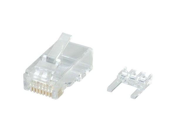 ROLINE Cat.6 Modular Plug, unshielded, for Solid Wire 10 pcs., Transparent