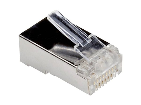 ROLINE Cat.6 Modular Plug, shielded, for Stranded Wire 10 pcs., Gjennomsiktig