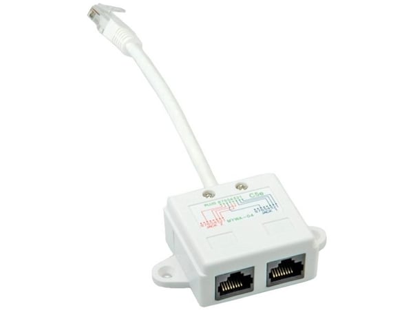 VALUE T-Adapter Cat. 5e, UTP, 0,17 m, RJ-45, RJ-45, Hvit