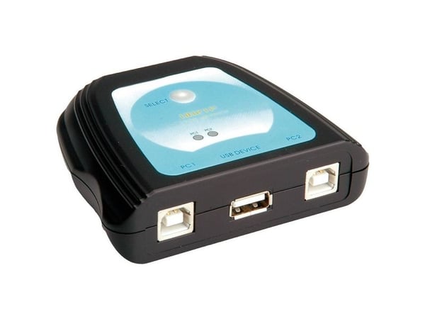 VALUE Manual USB 2.0 Printer Switch, 2 Ports, Langallinen, 70 x 25 x 90 mm, 2 x USB