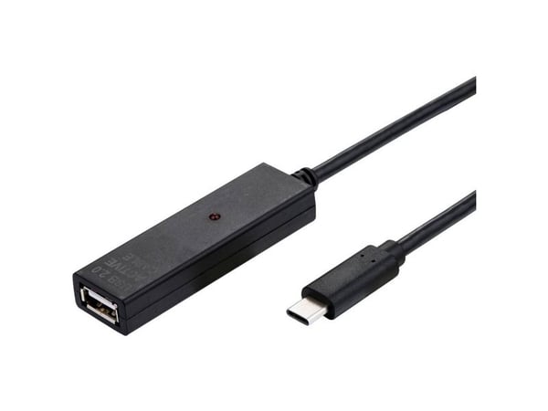 Value 12.99.1113, 15 m, USB C, USB A, USB 2.0, 480 Mbit/s, Musta