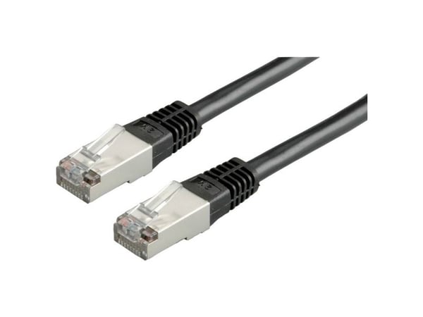 ROLINE 21.15.0385, 0,5 m, Cat5e, SF/UTP (S-FTP), RJ-45, RJ-45, Sort