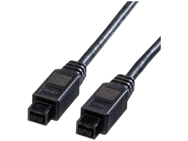 Roline - IEEE 1394-kabel - FireWire 800 (hann) til FireWire 800 (hann) - 1.8 m - svart