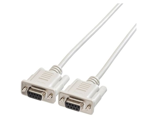 ROLINE 1.8m 9-pin RS232, Grå, 1,8 m, 9-pin D-SUB RS232, 9-pin D-SUB RS232, Hunkjønn, Hunkjønn