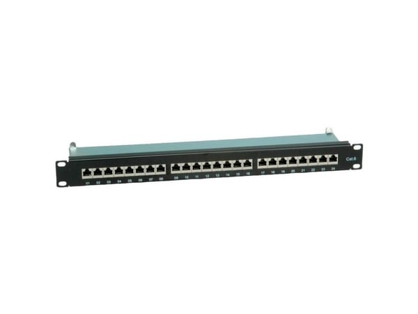 Value Kat.6 19"-Patchpanel, 24 P, geschirmt, schwarz, Sort