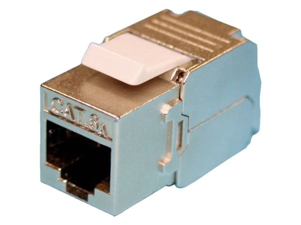 ROLINE Keystone Jack, Cat.6a, RJ-45, shielded, toolless, silver, Sølv