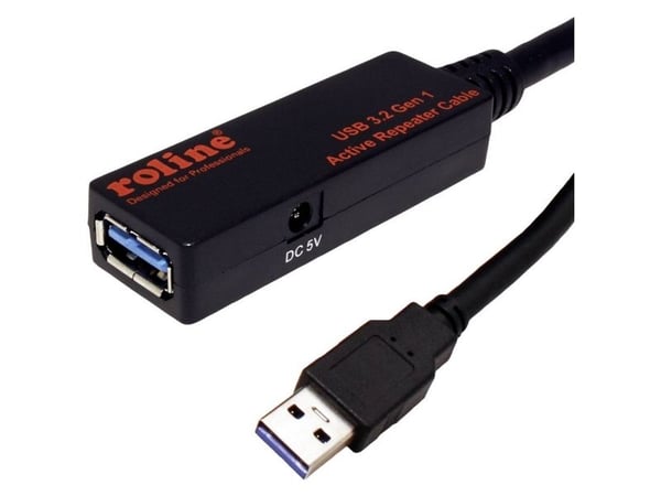 ROLINE 12.04.1070, 10 m, USB A, USB A, USB 3.2 Gen 1 (3.1 Gen 1), 5000 Mbit/s, lajittelu