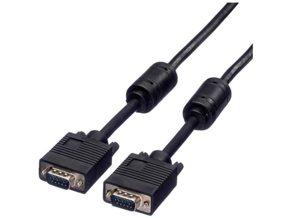 Rotronic 6m HD15, 6 m, VGA (D-Sub), VGA (D-Sub), Svart, Hankjønn/hankjønn