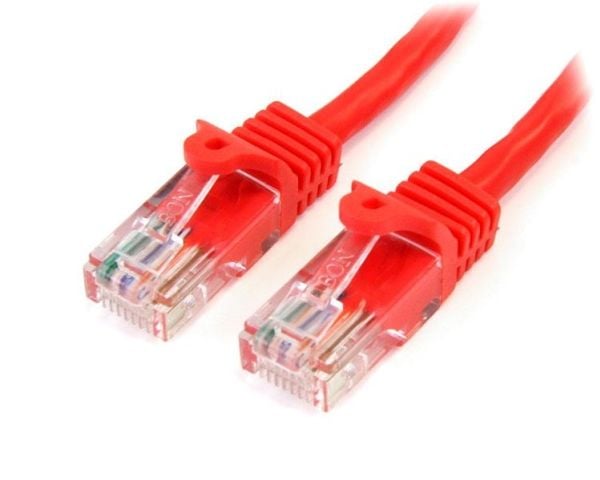 StarTech.com 2m Red Cat5e / Cat 5 Snagless Patch Cable - Patchkabel - RJ-45 (han) til RJ-45 (han) - 2 m - UTP - CAT 5e - formet, knastfri - rød