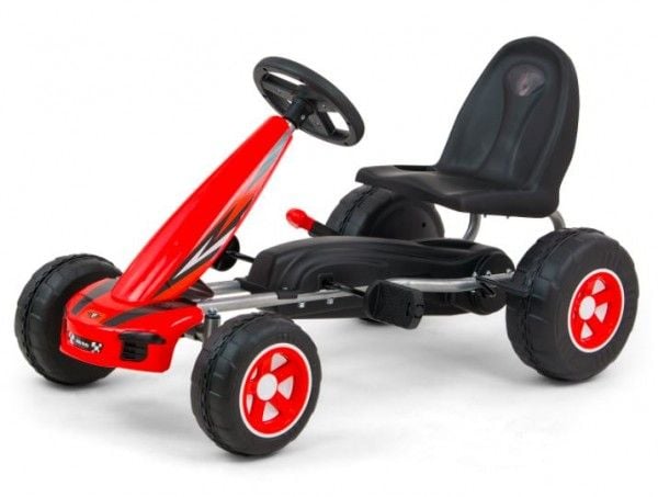 Milly Mally poljettava go-kart Viper punainen