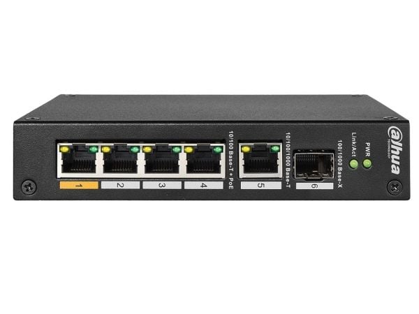 Dahua PoE Switch DAHUA PFS3106-4ET-60-V2 nätverksanslutning, obemannad