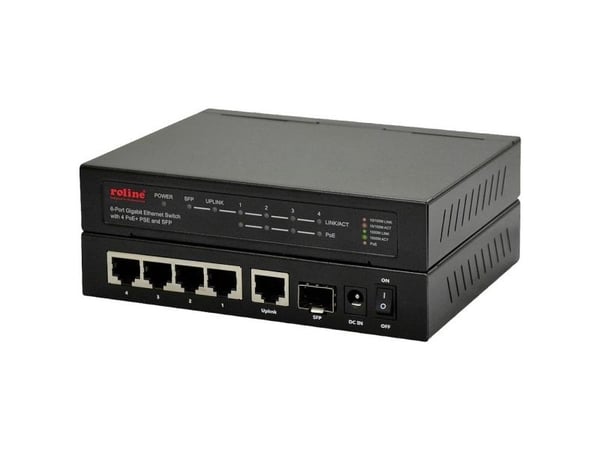 ROLINE 21.14.3524, Gigabit Ethernet (10/100/1000), Full tosidig, Strøm over Ethernet (PoE)