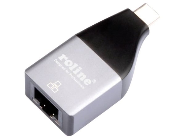 ROLINE 12.02.1110, USB Type C, RJ-45, Sølv