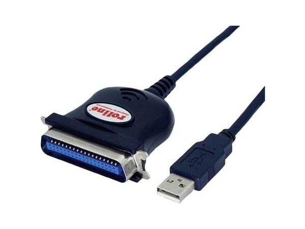 ROLINE 12.02.1092, IEEE 1284, USB-A, 1,8 m, Sort