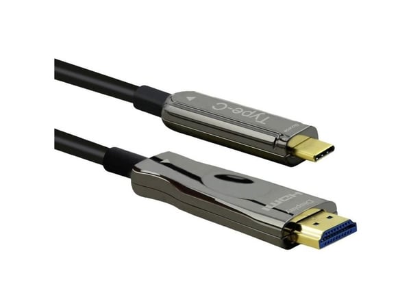ROLINE 14.01.3474, 30 m, HDMI Type A (Standard), USB Type-C, Hankjønn, Hankjønn, Rett