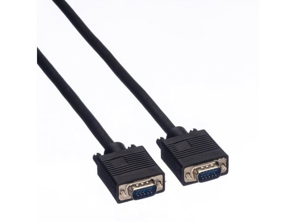 Value SVGA Cable, HD15, M/M 20 m, 20 m, VGA (D-Sub), VGA (D-Sub), Hankjønn, Hankjønn, Sort