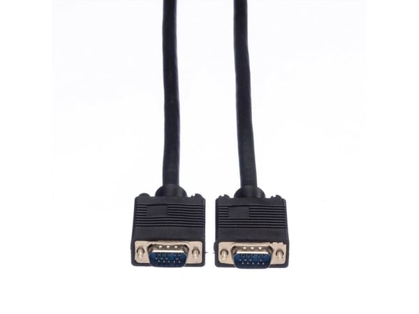 Value SVGA Cable, HD15, M/M 20 m, 20 m, VGA (D-Sub), VGA (D-Sub), Hankjønn, Hankjønn, Sort