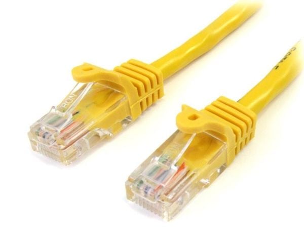 Startech 3m Yellow Cat5e / Cat 5 Snagless Patch Cable - Koblingskabel - RJ-45 (hann) til RJ-45 (hann) - 3 m - UTP - CAT 5e - formstøpt, uten hindri...