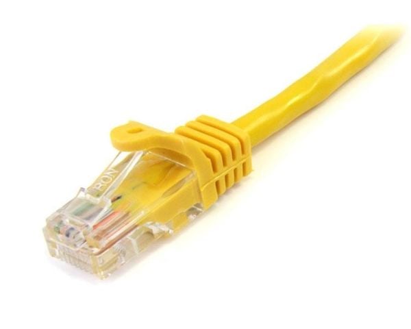 Startech 3m Yellow Cat5e / Cat 5 Snagless Patch Cable - Koblingskabel - RJ-45 (hann) til RJ-45 (hann) - 3 m - UTP - CAT 5e - formstøpt, uten hindri...