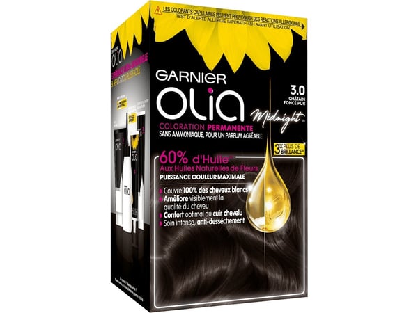 Garnier Olia Permanent Coloring 30 Dark Brown Hair Color