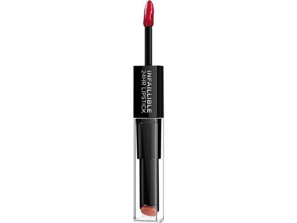 L'Oreal Paris L'OREAL_Infallible 24H Duo Lipstick and Lip Gloss 2-i-1 506 Red Infaillible 5ml