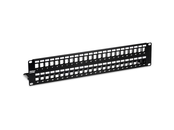 TRENDnet TC-KP48S - Pluggbord (blankt) - rackmonterbar - 2U - 19" - 48 porter