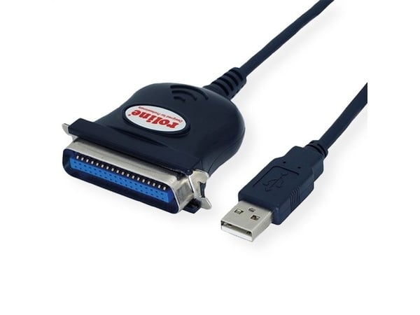 ROLINE 12.02.1092, IEEE 1284, USB-A, 1,8 m, Sort