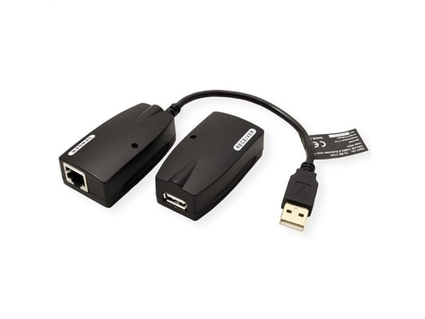 Value 12.99.1123, USB-A, RJ-45, USB-A, RJ-45, 0,15 m, Sort