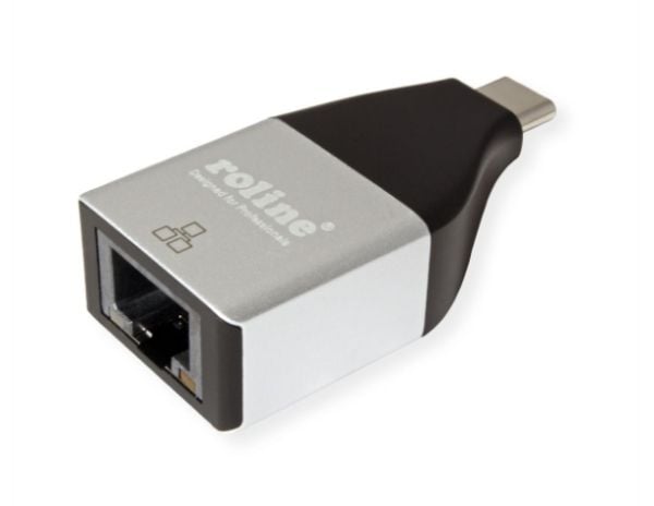 ROLINE 12.02.1110, USB Type C, RJ-45, Sølv