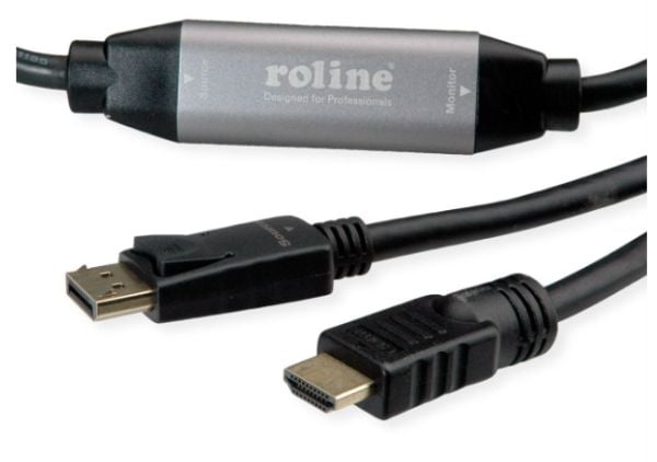 ROLINE 11.04.5776, 7,5 m, HDMI-tyyppi A (vakio), DisplayPort, Uros, Uros, Suora
