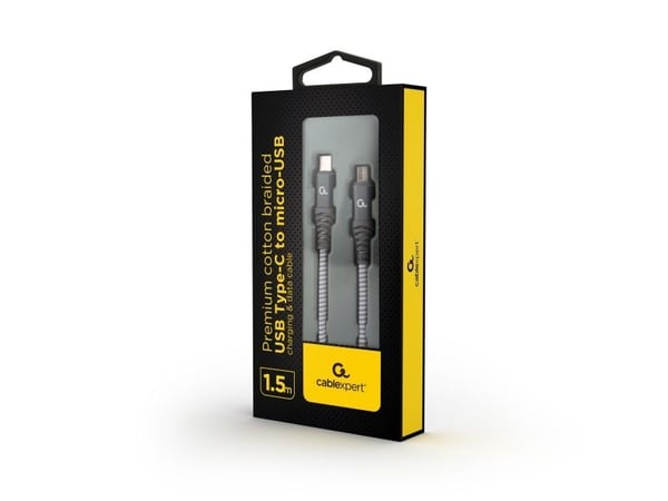 Gembird CC-USB2B-CMMBM-1.5M, 1,5 m, USB C, Micro-USB B, USB 2.0, 480 Mbit/s, Grå