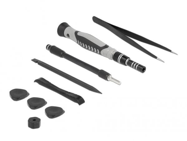 DeLOCK 64168, 120 mm, 185 mm, 38 mm, Musta, Harmaa, Läpinäkyvä/Musta