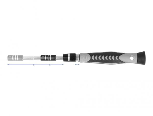 DeLOCK 64168, 120 mm, 185 mm, 38 mm, Musta, Harmaa, Läpinäkyvä/Musta