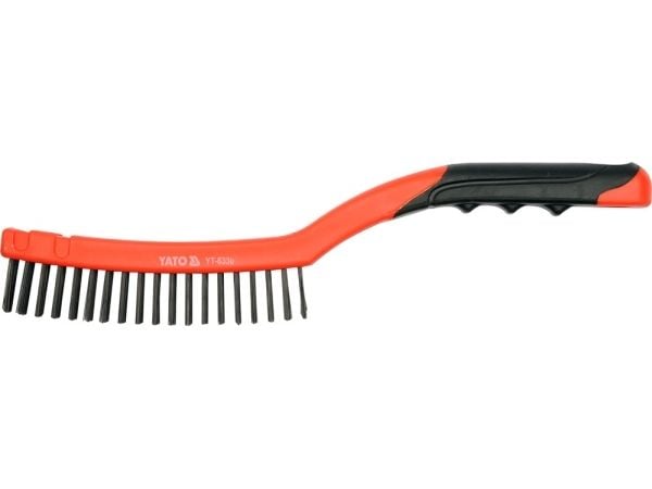 Yato stålbørste 3-radet ståltråd 340 mm plasthåndtak YT-6330