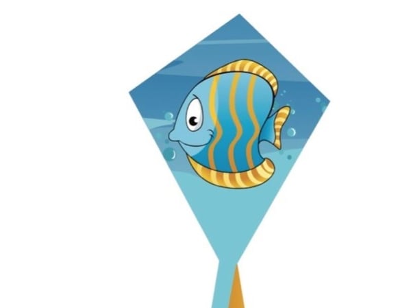 Sea Life Fisk drage til børn fra 3 år, 40 x 50 cm