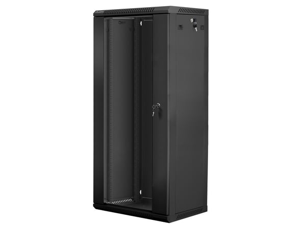 Lanberg - Rack skap - veggmonterbar - svart, RAL 9004 - 27U - 19"