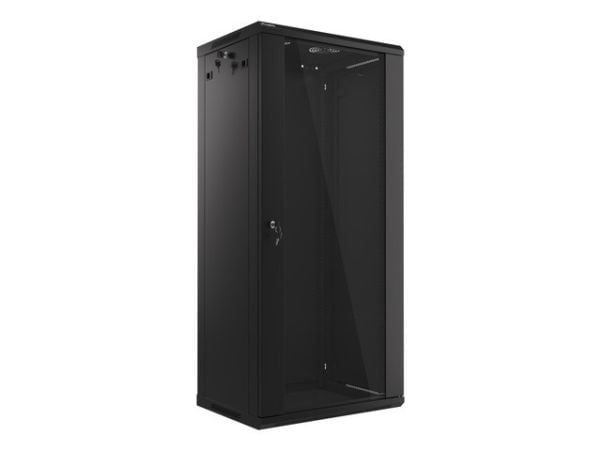 Lanberg - Rack skap - veggmonterbar - svart, RAL 9004 - 27U - 19"