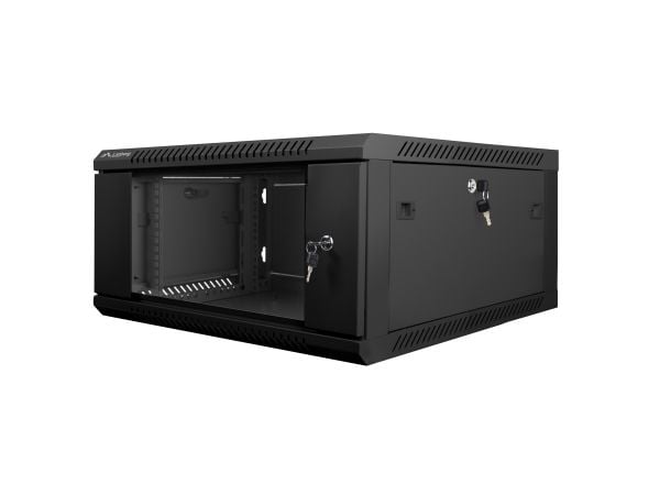 Lanberg - Rack skap - veggmonterbar - svart, RAL 9004 - 4U - 19"