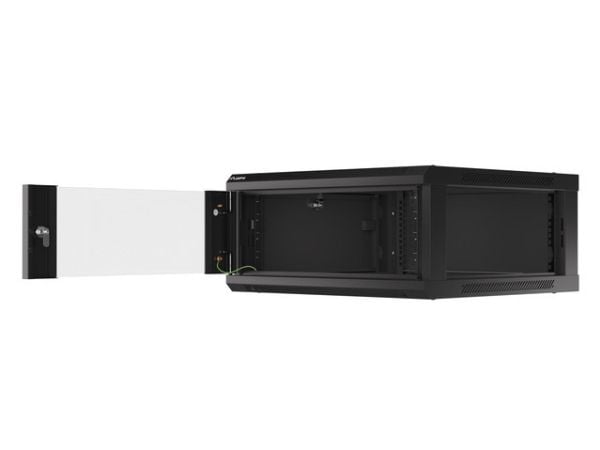 Lanberg - Rack skap - veggmonterbar - svart, RAL 9004 - 4U - 19"