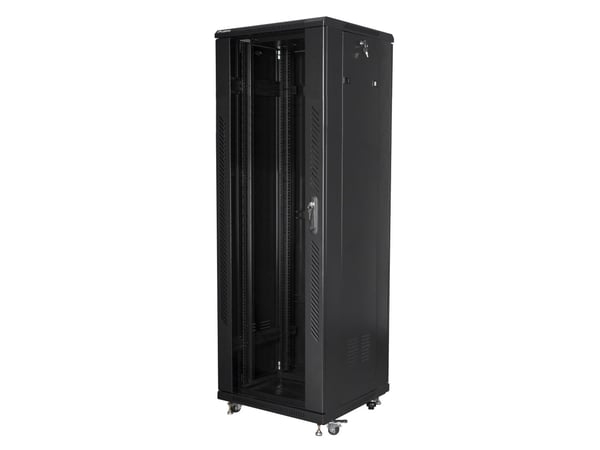 Lanberg - Rack skap - står på gulv - svart, RAL 9004 - 37U - 19"