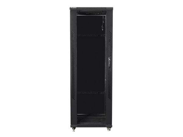 Lanberg FF01 series - Rack skap - med 4 kjølevifter - fritt stående, står på gulv - svart, RAL 9004 - 37U - 19"