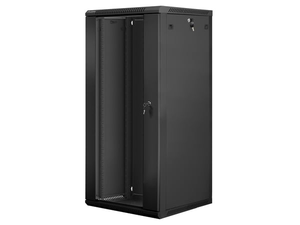 Lanberg - Rack skap - veggmonterbar - svart, RAL 9004 - 27U - 19"